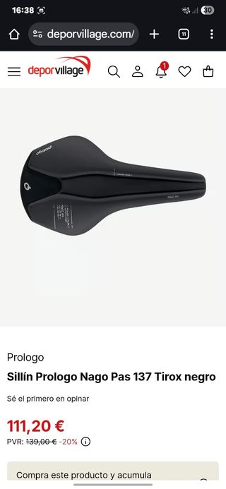 Sillín Prologo Nago R4