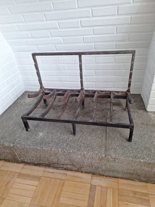 Parrilla chimenea hierro forjado