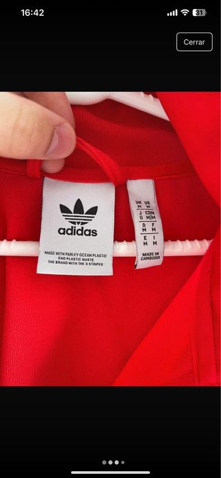 Chaqueta Adidas roja talla M