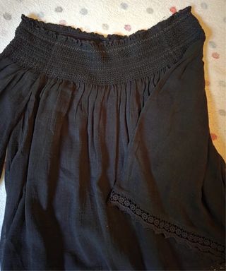Blusa negra Zara - hombros descubiertos M