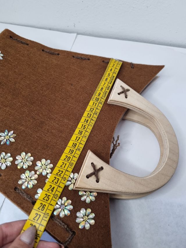 Borsetta Marrone con Fiori