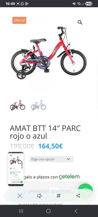 Bicicleta Amat 14" niños