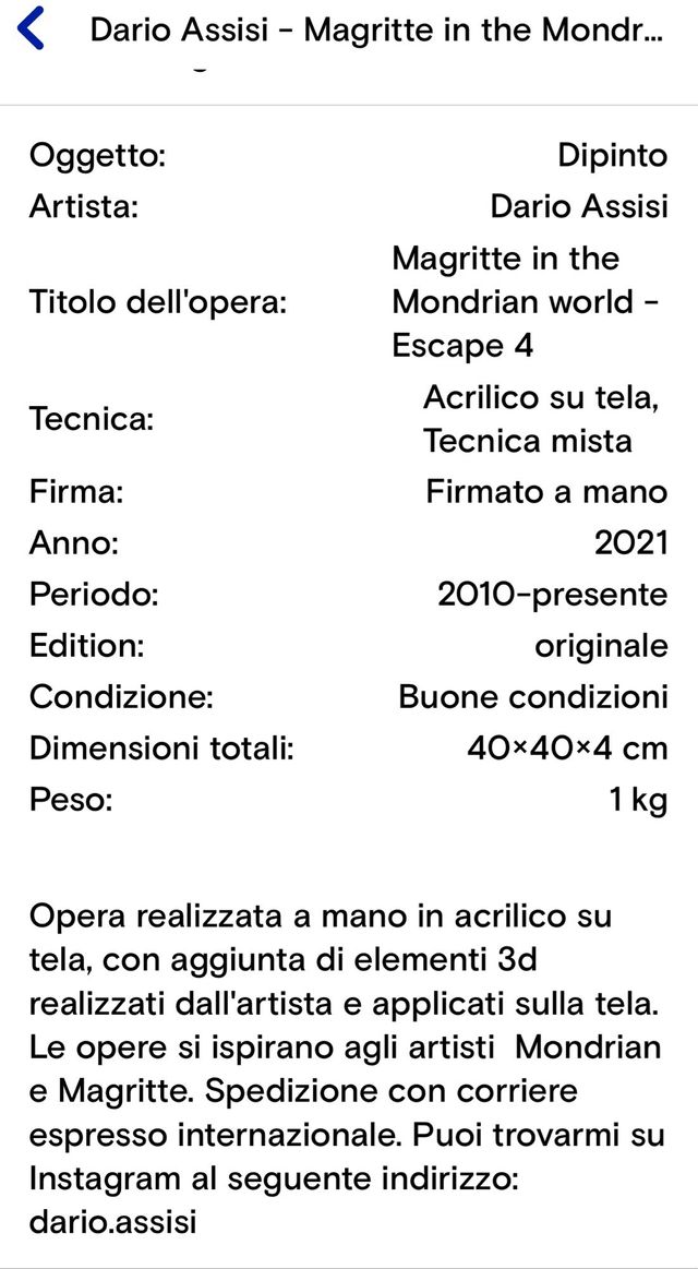 Quadro stile Mondrian - acrilico
