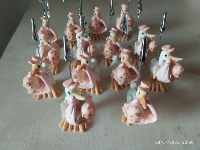 28 Portafotos cigüeña bautizo