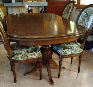 Mesa + 6 sillas Arte España, años 70