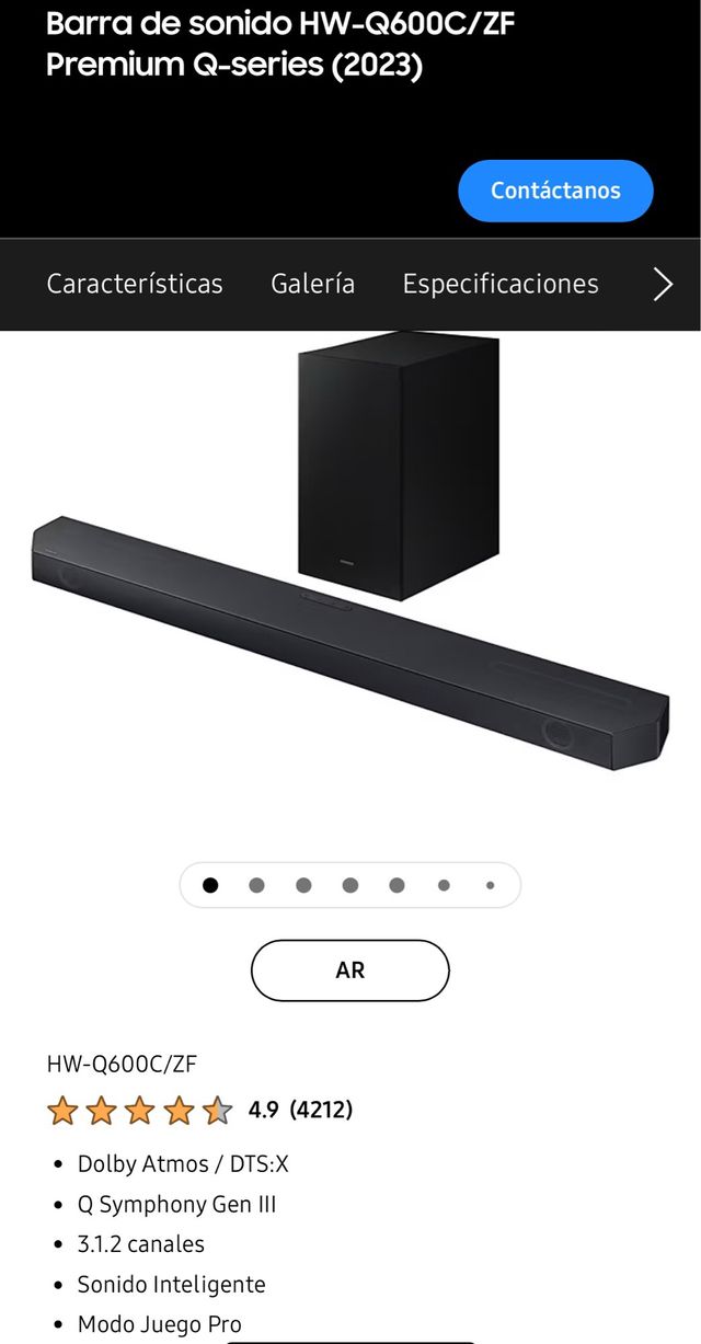 Barra sonido Samsung HW-Q600C/ZF (2023)