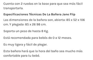 Cambiador bañera bebé - Jane