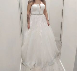 Vestido novia blanco - Talla L
