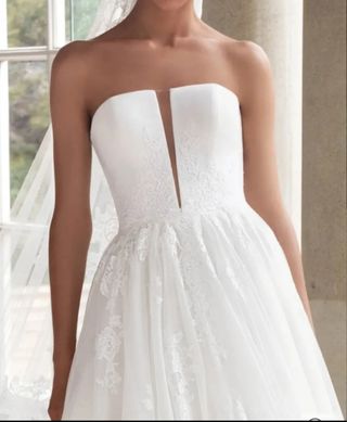 Vestido novia blanco - Talla L