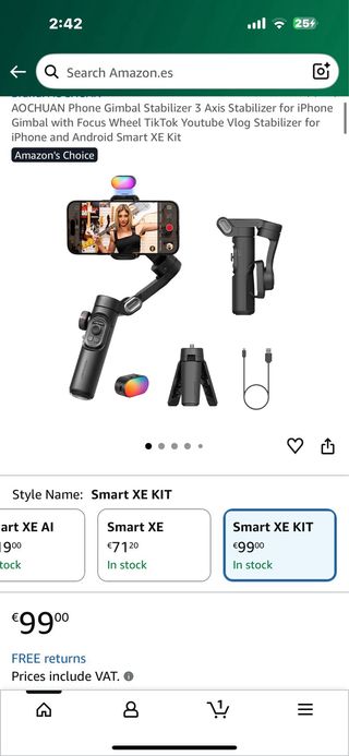 Smart-XE Combo 1 Gimbal estabilizador