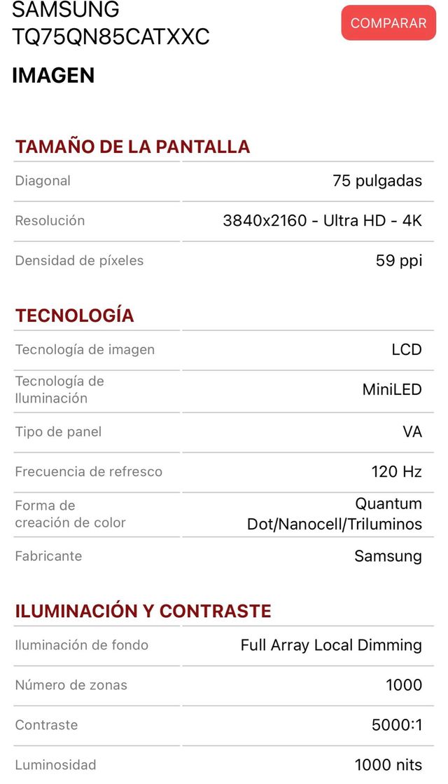 TV Samsung 75" QN85C Neo QLED 4K