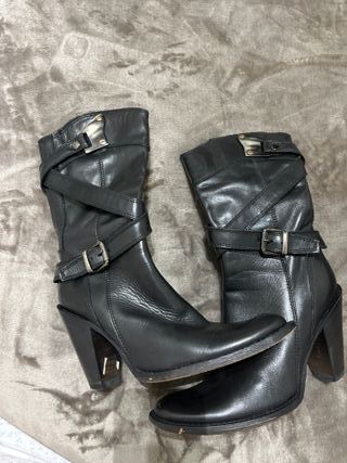 Botines negros piel mujer