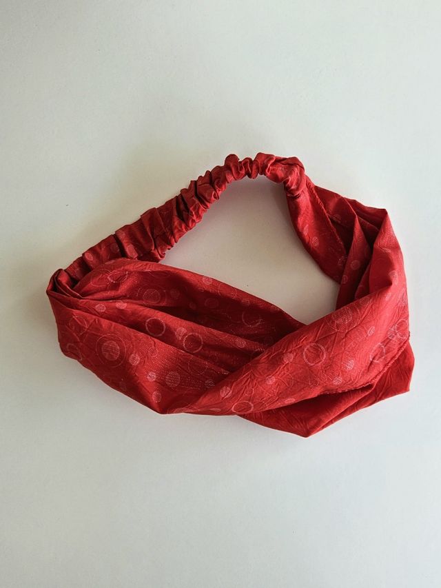 Diadema turbante roja