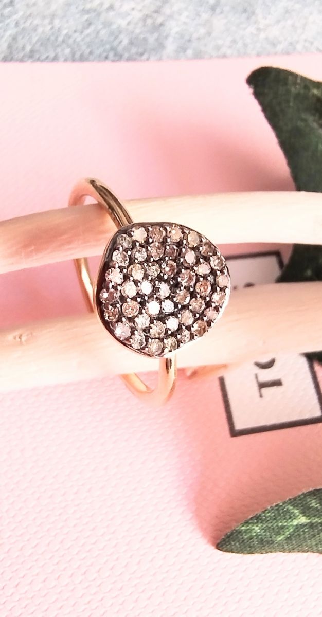 Anillo Tous Diamantes y Vermeil 