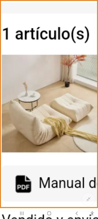 Sofá relax individual - Amarillo/Beige