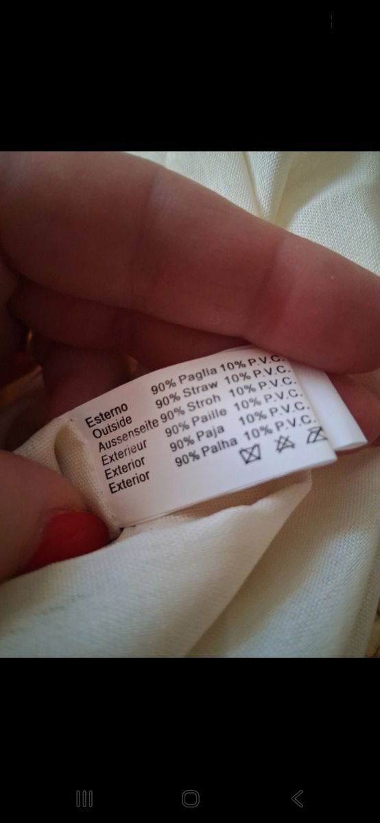 Borsa paglia multicolor