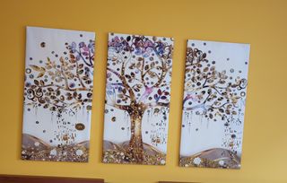 Tríptico Árbol Dorado - Decoración
