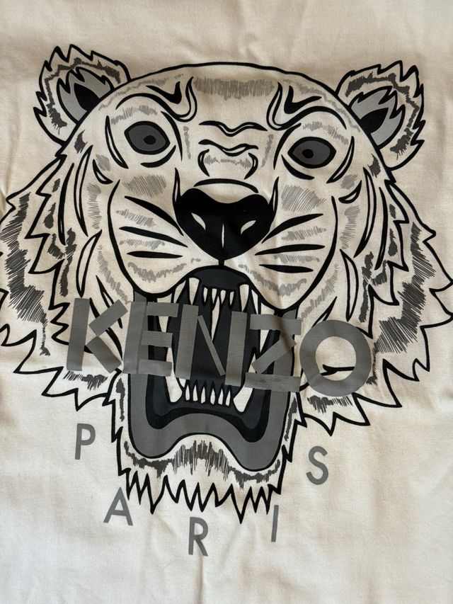 Camiseta Kenzo Tigre Blanca - Talla M