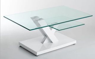 Mesa centro cristal blanco