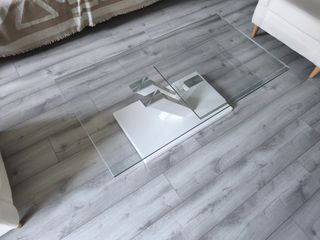 Mesa centro cristal blanco