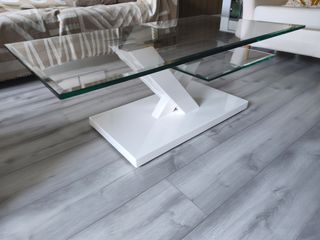Mesa centro cristal blanco