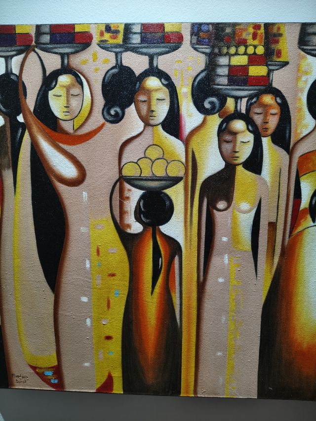 3 Cuadros Arte Balinés - Acrílico