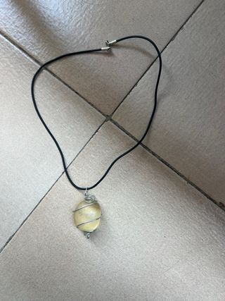 Collana artigianale pietra panna