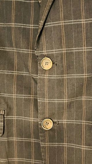 Giacca blu a quadri elegante