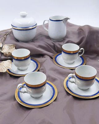 Servizio caffè Bavaria blu-oro