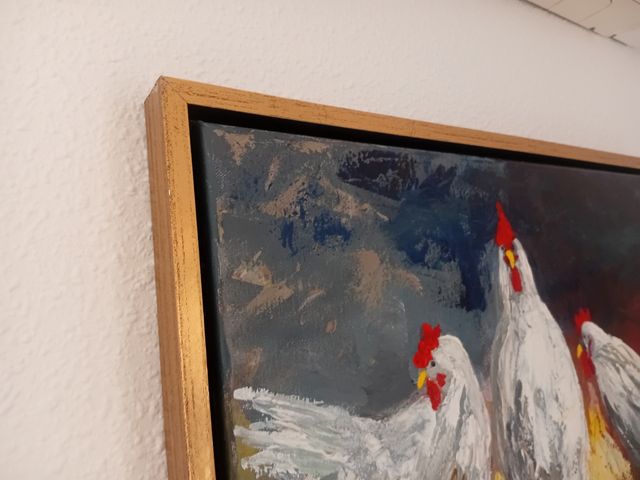 Cuadro 3 Gallinas - Arte Acrílico