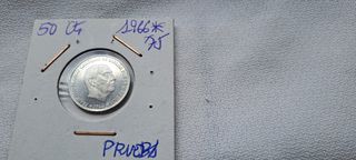 Vendo Moneda de 50 Céntimos año 1966*75 S/C