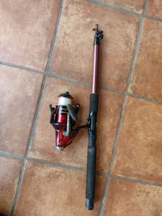 Caña y carrete pesca 