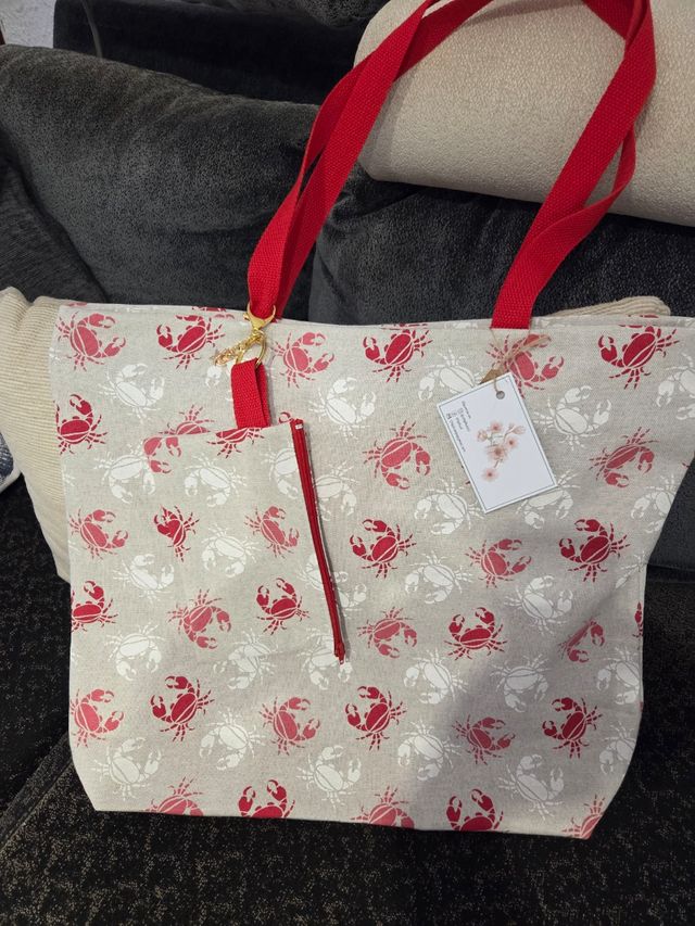 Bolso playa cangrejos