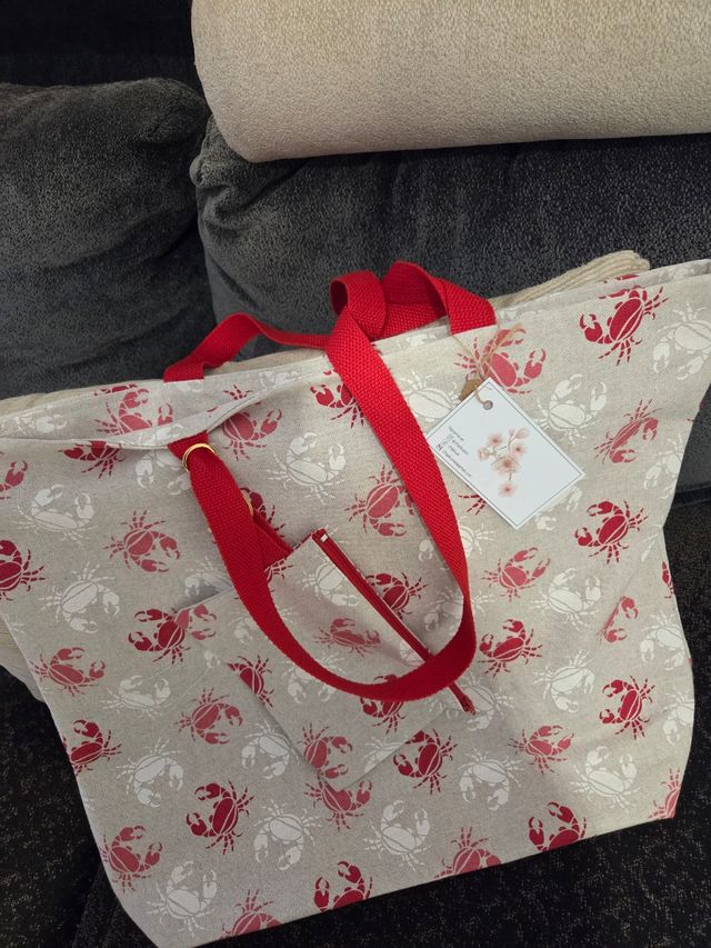 Bolso playa cangrejos