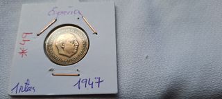 Moneda 1 Peseta España 1947*49