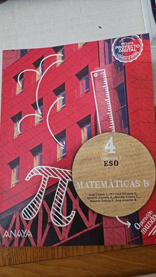 libro de matematicas 4 ESO