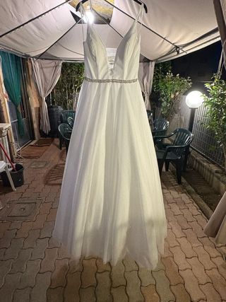 Vestito cerimonia bianco elegante