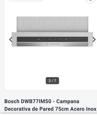 Campana extractora Bosch DWB77IM50 nueva