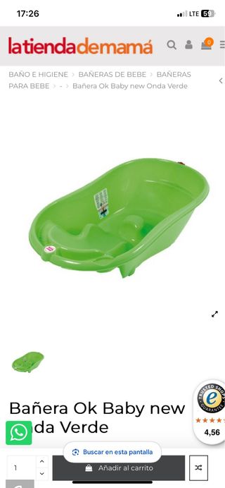 Bañera bebé Ok Baby new Onda Verde