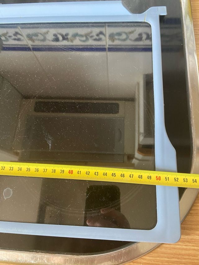 3 vassoi in vetro per frigorifero + portabottiglie