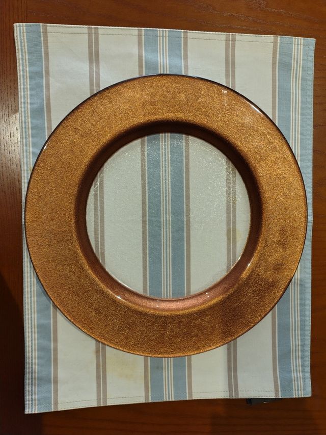 Bajo plato cobre - 32 cmts. Decoración mesa