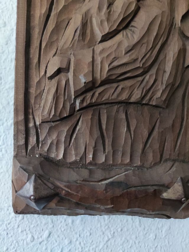 Relieve Virgen con Niño - Madera