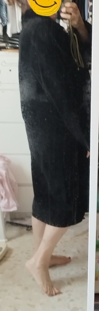 Abrigo Piel Negro T/52