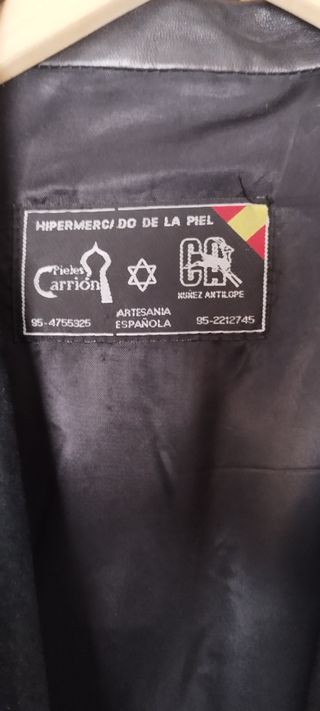 Abrigo Piel Negro T/52