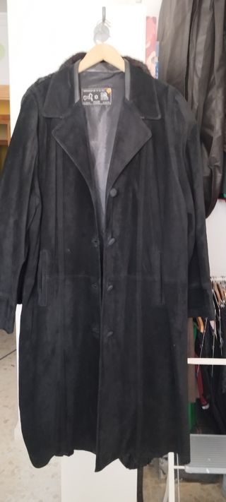 Abrigo Piel Negro T/52