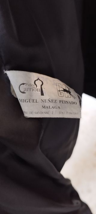 Abrigo Piel Negro T/52