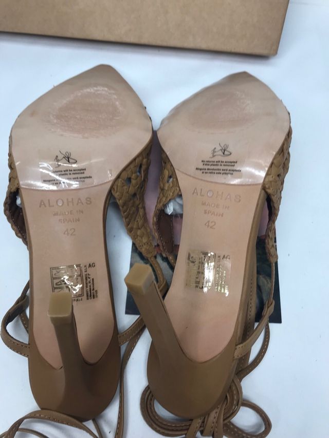 ALOHAS - Scarpe intrecciate marroni taglia 42