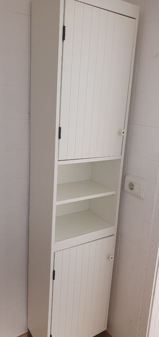Armario baño blanco - madera
