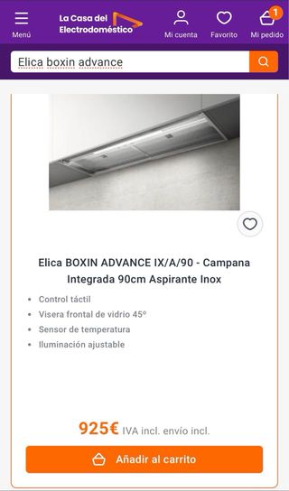 Campana de cocina Elica Boxin Advance IX/A/90