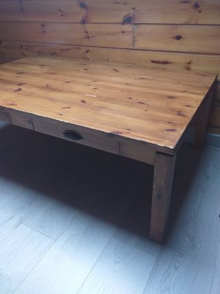Mesa madera 2 cajones - Marrón